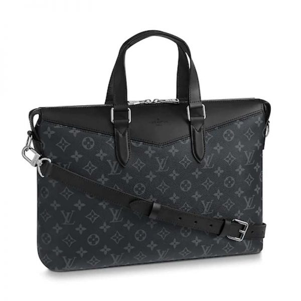 Louis Vuitton LV Men Briefcase Explorer Eclipse Monogram Canvas-Grey