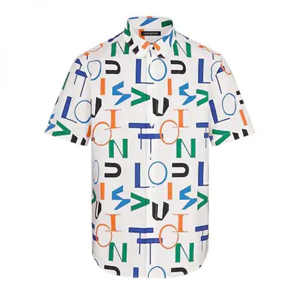 Louis Vuitton LV Men LV Electric Regular DNA Short-Sleeved Shirt