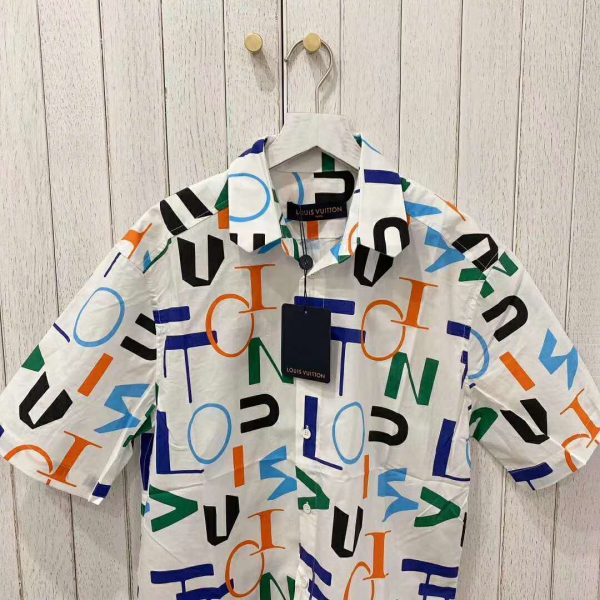 Louis Vuitton LV Men LV Electric Regular DNA Short-Sleeved Shirt (3)