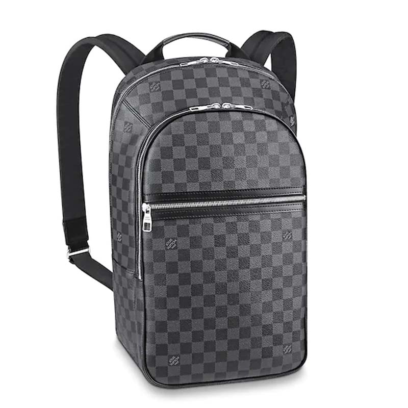 Louis Vuitton LV Men Michael Backpack Damier Graphite Canvas-Grey - LULUX