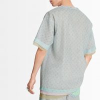 Louis Vuitton LV Men Monogram Tulle T-Shirt-Aqua