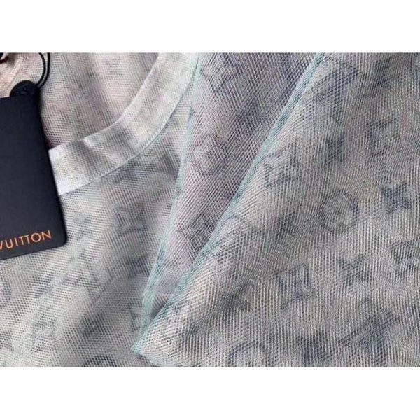 Louis Vuitton LV Men Monogram Tulle T-Shirt-Aqua (6)