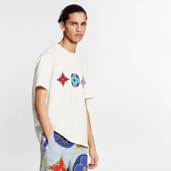 Louis Vuitton LV Men Multicolor Monogram Printed T-Shirt-White (3)