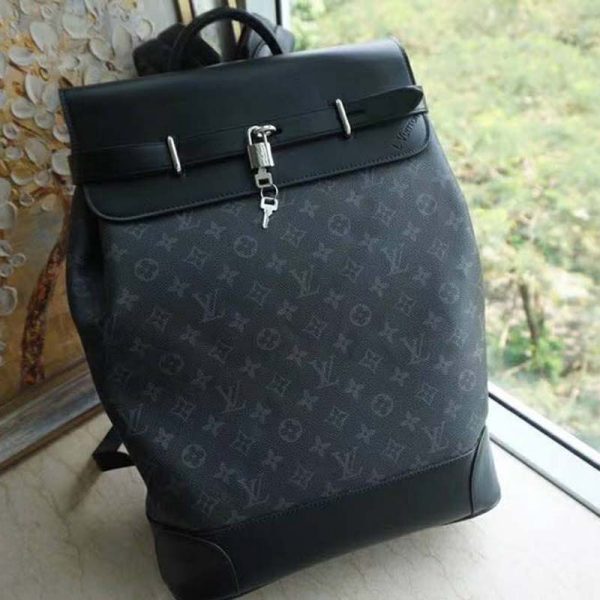 Louis Vuitton LV Unisex City Steamer Backpack Monogram Eclipse Canvas (2)