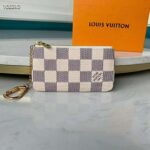 Louis Vuitton LV Unisex Key Pouch Damier Azur Canvas-Grey - Image 3