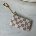Louis Vuitton LV Unisex Key Pouch Damier Azur Canvas-Grey - Image 2