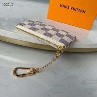 Louis Vuitton LV Unisex Key Pouch Damier Azur Canvas-Grey