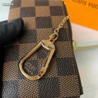 Louis Vuitton LV Unisex Key Pouch Damier Ebene Canvas-Brown