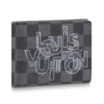 Louis Vuitton LV Unisex Multiple Wallet Damier Graphite Canvas-Grey