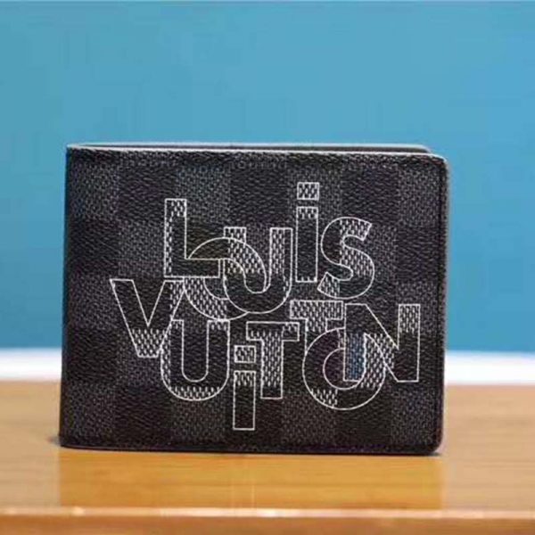 Louis Vuitton LV Unisex Multiple Wallet Damier Graphite Canvas-Grey (2)