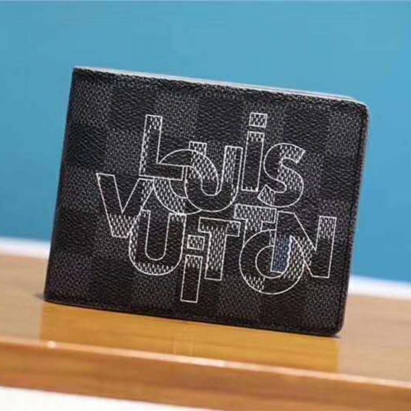 Louis Vuitton LV Unisex Multiple Wallet Damier Graphite Canvas-Grey (3)
