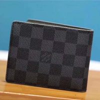 Louis Vuitton LV Unisex Multiple Wallet Damier Graphite Canvas-Grey