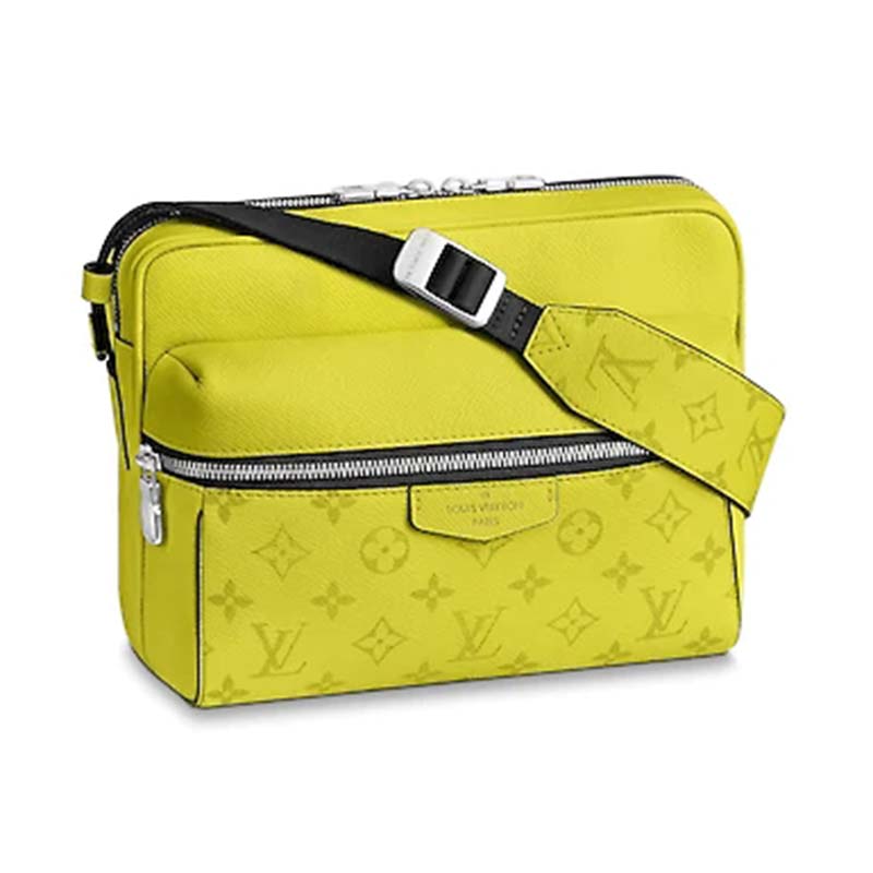 Louis Vuitton Pochette Voyage Neon Yellow in Monogram Coated Canvas/Taiga  Cowhide Leather with Palladium-tone - US