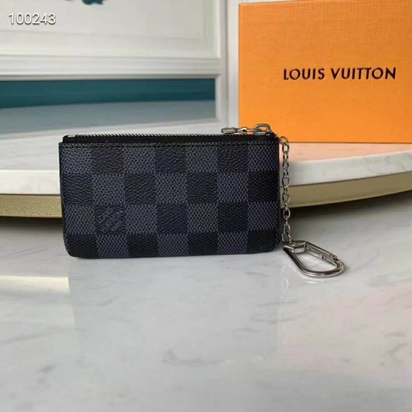 Vuitton LV Pochette Clé Pouch Damier Graphite Canvas - LULUX