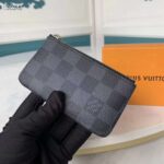 Louis Vuitton LV Unisex Pochette Clé Key Pouch Damier Graphite Canvas - Imagen 4
