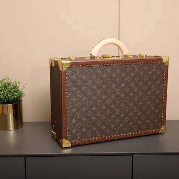 Louis Vuitton LV Unisex President Handbag in Monogram Canvas-Brown (7)
