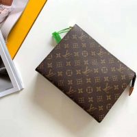 Louis Vuitton LV Unisex Toiletry Pouch 26 Monogram Canvas-Brown