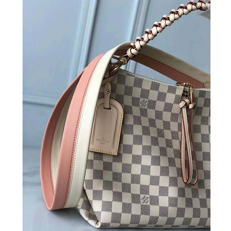 Replica Louis Vuitton Beaubourg Hobo MM Bag In Damier Azur Canvas N40343