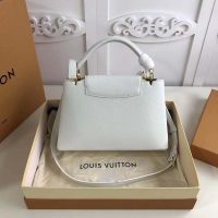 Louis Vuitton LV Women Capucines BB Handbag Taurillon Leather-White