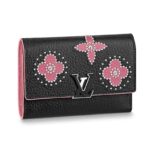 Louis Vuitton LV Women Capucines Compact Wallet Taurillon Leather-Pink