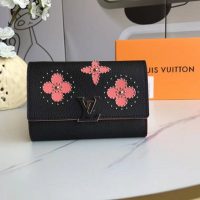 Louis Vuitton LV Women Capucines Compact Wallet Taurillon Leather-Pink