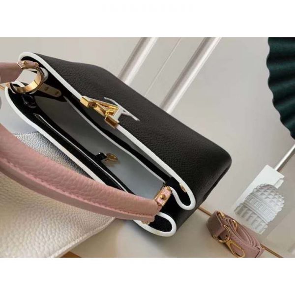 Louis Vuitton LV Women Capucines PM Handbag Taurillon Leather-Black (4)