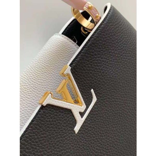 Louis Vuitton LV Women Capucines PM Handbag Taurillon Leather-Black (5)