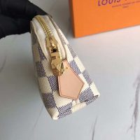 Louis Vuitton LV Women Cosmetic Pouch Damier Azur Canvas-Grey