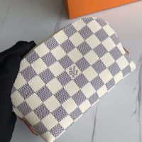 Louis Vuitton LV Women Cosmetic Pouch Damier Azur Canvas-Grey