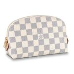 Louis Vuitton LV Women Cosmetic Pouch Damier Azur Canvas-Grey