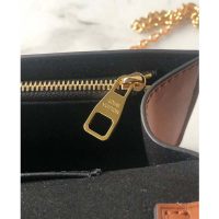 Louis Vuitton LV Women Dauphine Chain Wallet Monogram Canvas-Brown