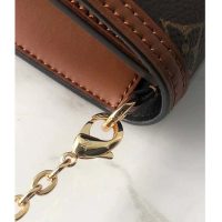 Louis Vuitton LV Women Dauphine Chain Wallet Monogram Canvas-Brown