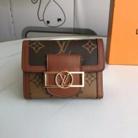 Louis Vuitton LV Women Dauphine Compact Wallet Monogram Canvas-Brown