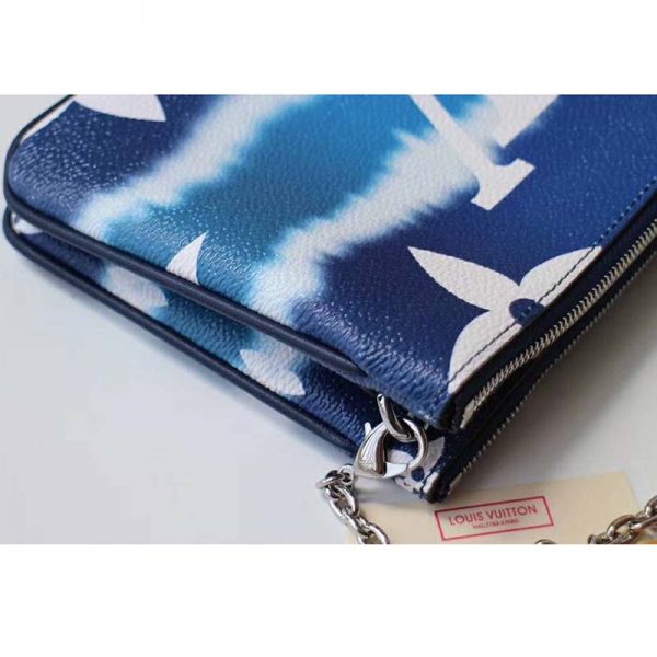 Louis Vuitton LV Women LV Escale Pochette Double Zip-Blue (6)