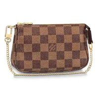 Louis Vuitton LV Women Mini Pochette Accessoires Damier Azur Canvas-Grey