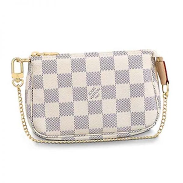 Louis Vuitton Vintage - Damier Azur Mini Pochette Accessoires Pouch - White  - Damier Canvas Pouch - Luxury High Quality - Avvenice