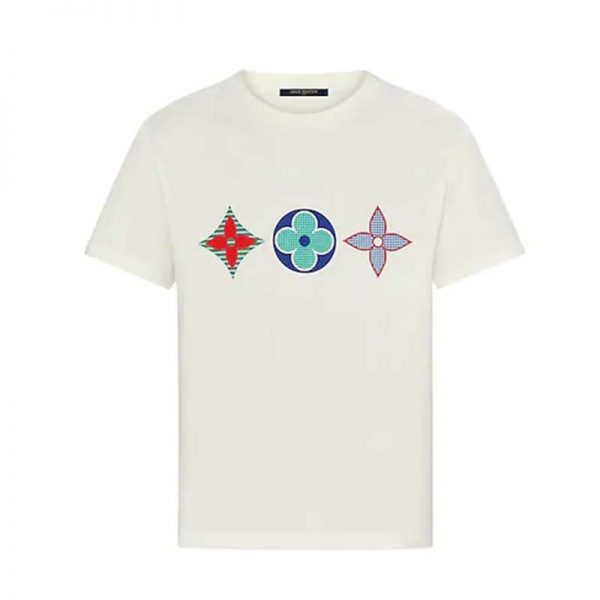 Louis Vuitton LV Women Multicolor Monogram Printed T-Shirt-White