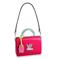 Louis Vuitton LV Women Twist MM Deep-Dyed Epi Leather-White