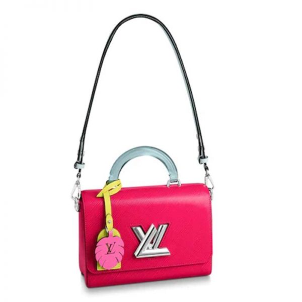 Louis Vuitton LV Women Twist MM Deep-Dyed Epi Leather-Red