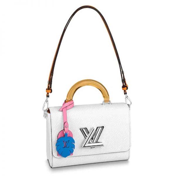 Louis Vuitton LV Women Twist MM Deep-Dyed Epi Leather-White