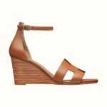 Hermes Women Legend Sandal in Calfskin with Iconic "H" Cut-Out and Thin Ankle Strap 7.5 cm Heel