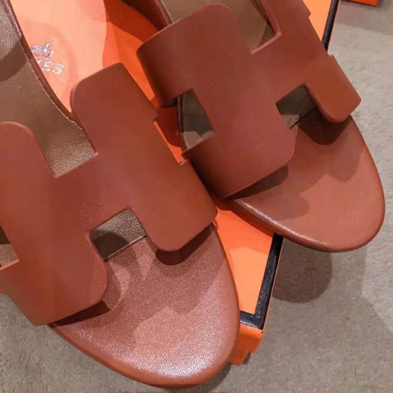 hermes h sandals tan