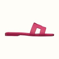 Hermes Women Oran Sandal Epsom Calfskin Iconic “H” Cut-Out-Pink