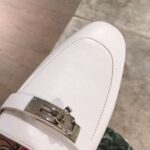 Hermes Women Oz Mule Goatskin "Brides De Gala Shadow"-White - Image 8