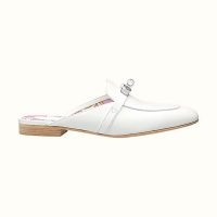 Hermes Women Oz Mule Goatskin “Brides De Gala Shadow”-White