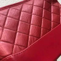 Chanel Women Chanel’s Gabrielle Hobo Bag Aged Smooth Calfskin-Red