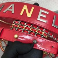 Chanel Women Chanel’s Gabrielle Hobo Bag Aged Smooth Calfskin-Red