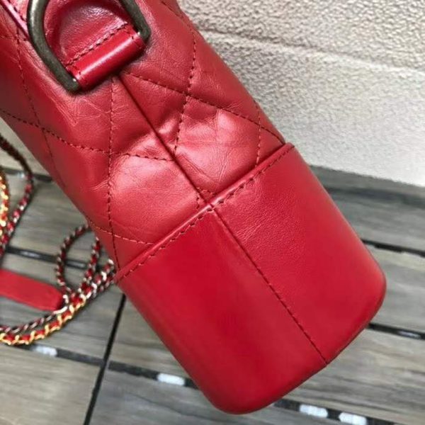 Chanel Women Chanel’s Gabrielle Hobo Bag Aged Smooth Calfskin-Red (6)