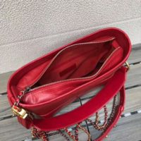 Chanel Women Chanel’s Gabrielle Hobo Bag Aged Smooth Calfskin-Red