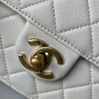 Chanel Women Flap Bag Goatskin Acrylic Beads & Gold-Tone Metal